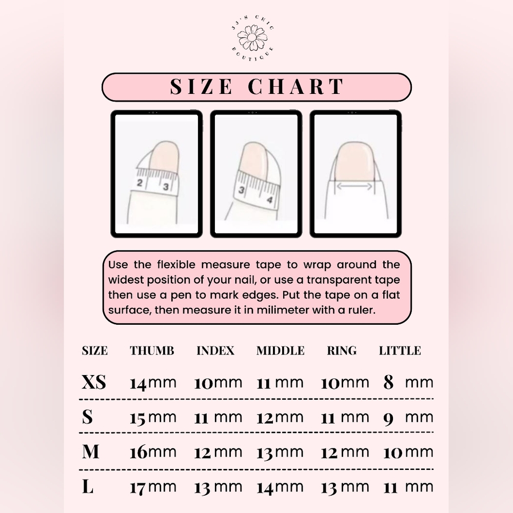 GLAM- Letter To You Floral Press On nails - Picture 4 of 4
